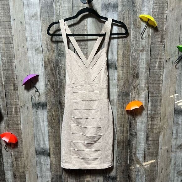 5/$25 Lipsy London Pink Shimmer Bodycon Mini Dress - Picture 2 of 5